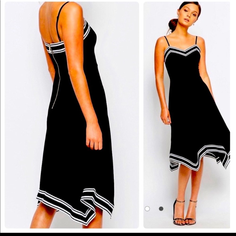 Ted Baker Kahmen Asymmetrical Hem Silk Dress